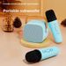 Mini altoparlante per bambini con microfono, Bluetooth Karaoke Combo, wireless, per uso domestico, all'aperto_voghion.com
