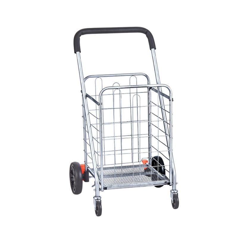 Shopping Grocery Utility Rolling Swivel With Folding Cart Cart Wheels_voghion.com