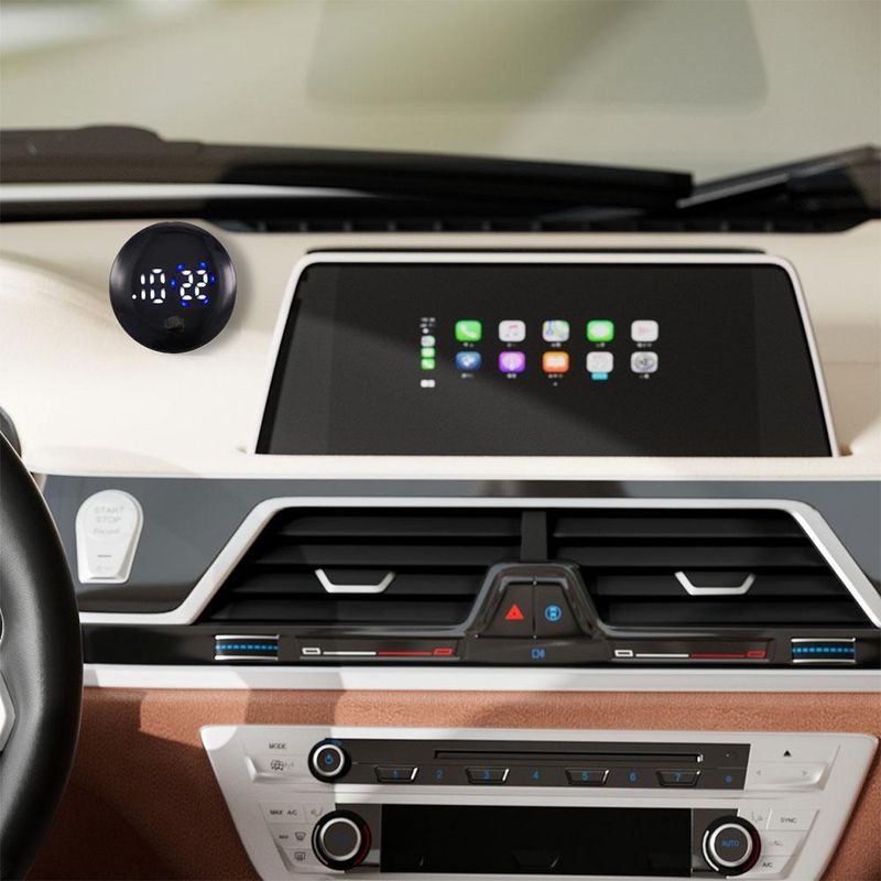 | Digital Touch Sensing Display Screen Car Dashboard Clock_voghion.com