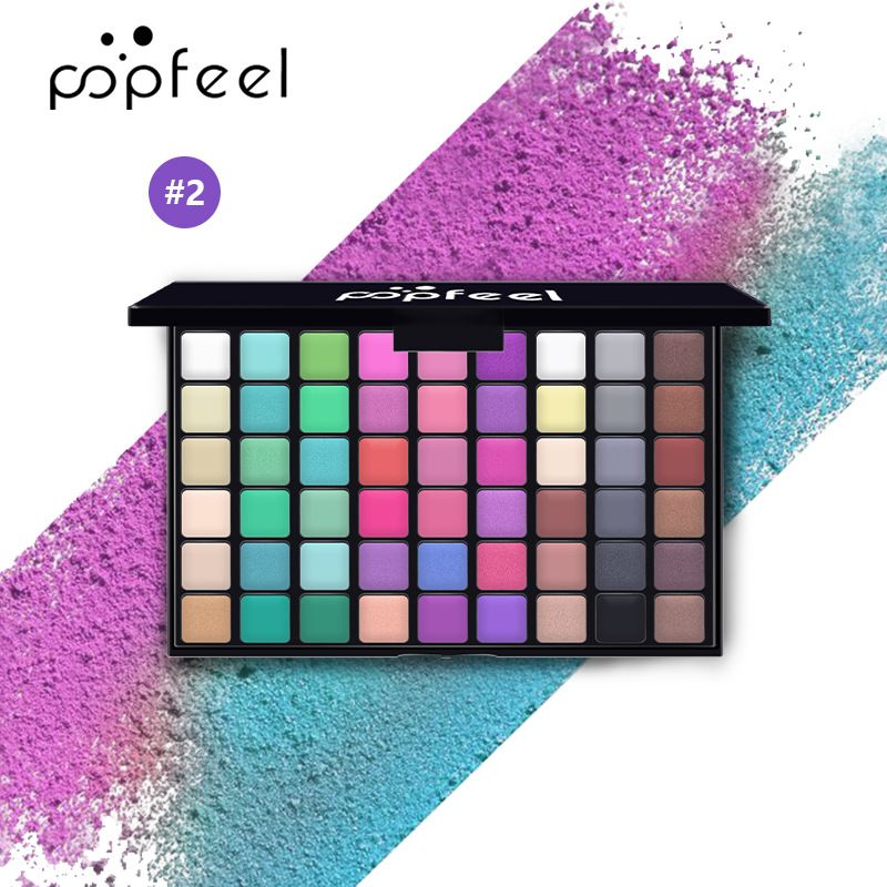 Lidschatten POPFEEL 54 Farben Lidschatten Matt Smoky Makeup Erdfarben Bonbonfarbene Lidschattenpalette_voghion.com