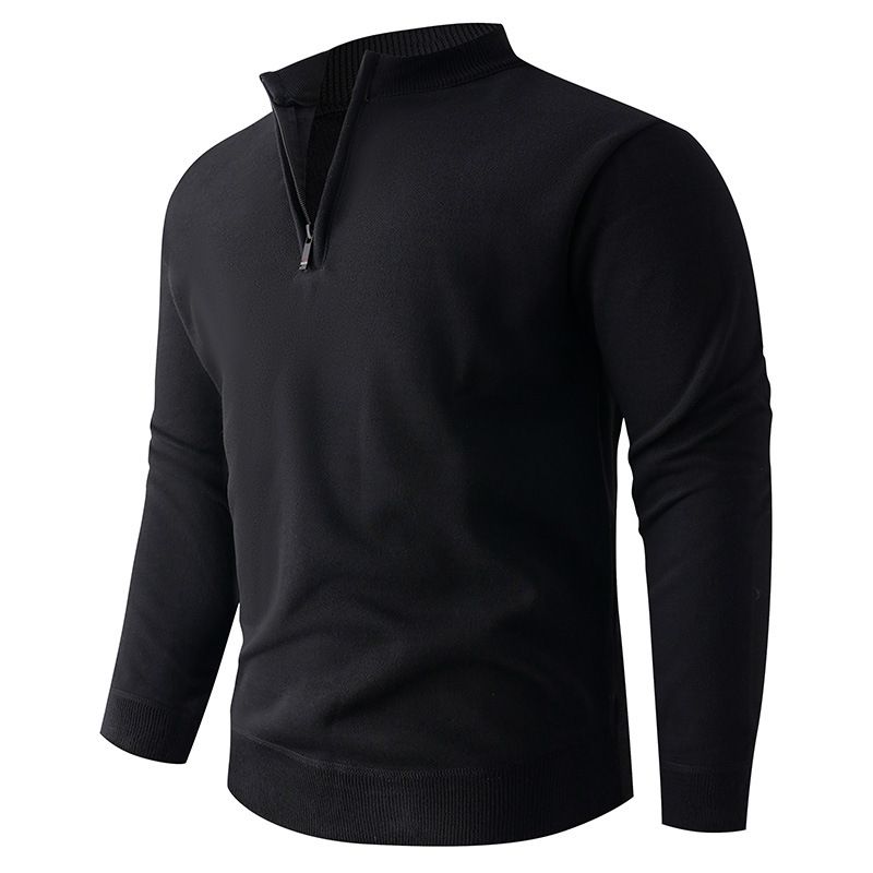 Britischer Herren-Strickpullover – Pullover mit halbem Reißverschluss, lockerer Passform, warm und stylisch – Modetrends_voghion.com