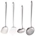 304 Stainless Steel 4-Piece Kitchen Utensil Set – Slotted Spoon, Soup Ladle, Spatula & Turner (Non-Slip Grip, High-Temperature Resistant)_voghion.com