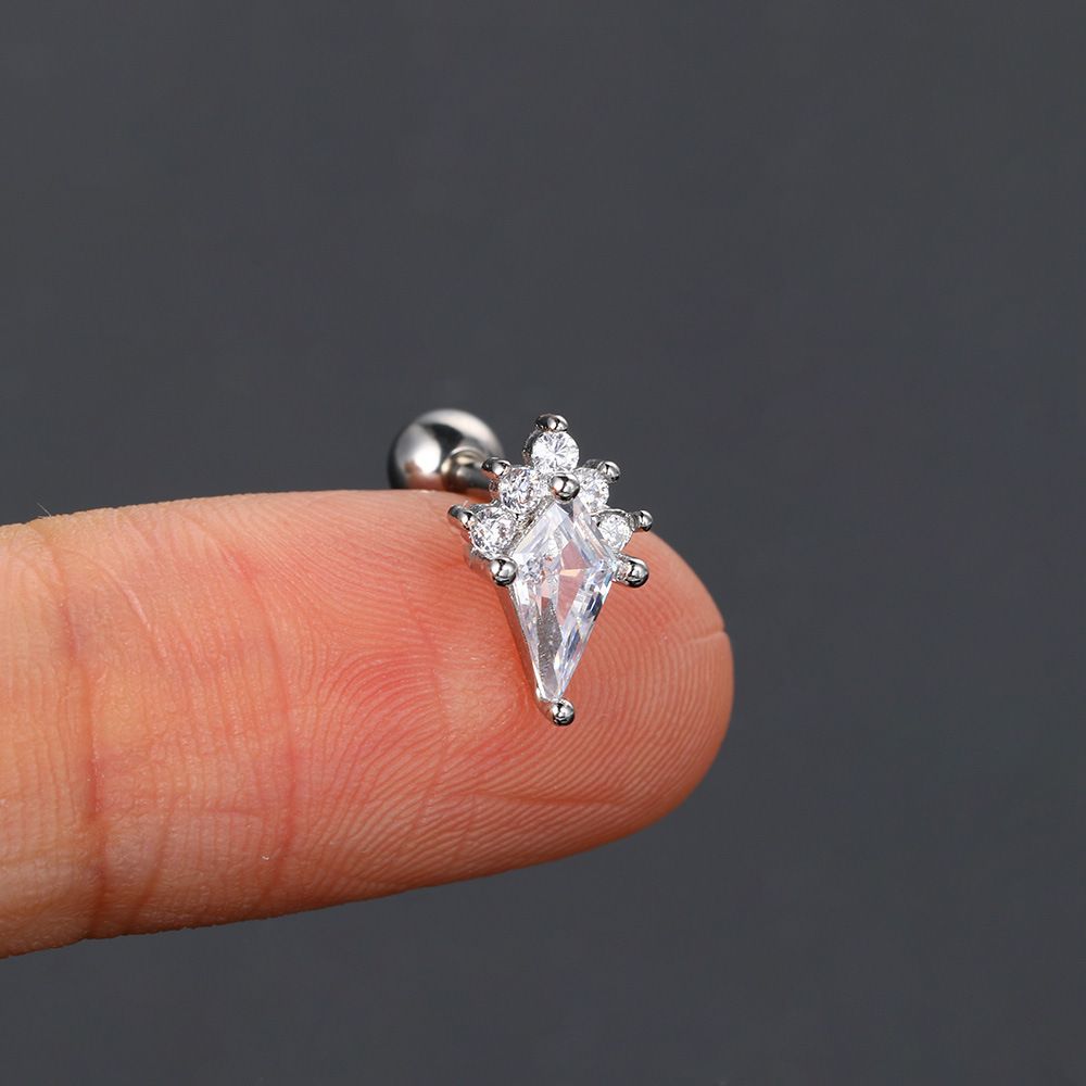 Unisex nakit Modni piercing za ušesne kosti ženski geometrijski diamantni cirkoni iz nerjavečega jekla vijačni kroglični uhani priljubljeni uhani_voghion.com