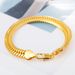 Cuban Jewelry Men's Large 9mm Flat Snake Bone Gold Plated Side Chain Bracelet_voghion.com