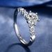 Junli S Pure Silver Six-Prong Moissanite Ring For Women Korean Simple One Carat Diamond Setting Empty Mounting Hand_voghion.com