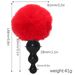 Plug anale multicolore in peluche con coda di coniglio_voghion.com