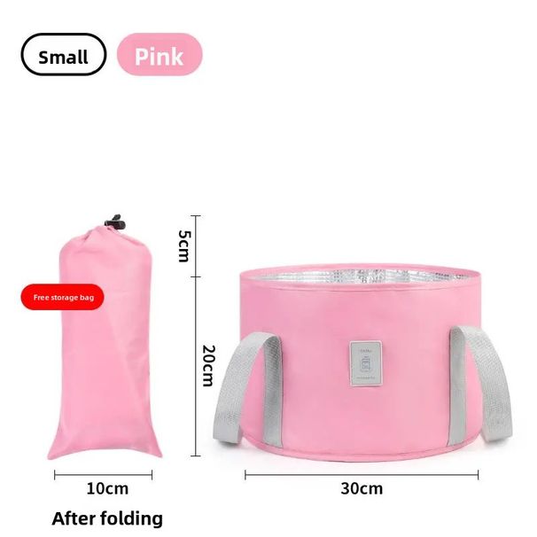 Secchio per pediluvio portatile pieghevole, essenziale da viaggio, piccolo, per gambe, riscaldabile, per uso domestico, dormitorio_voghion.com