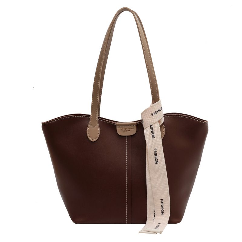 2024 New Urban Minimalist Tote PU cucita per auto borsa a tracolla portatile da donna di grande capacità_voghion.com