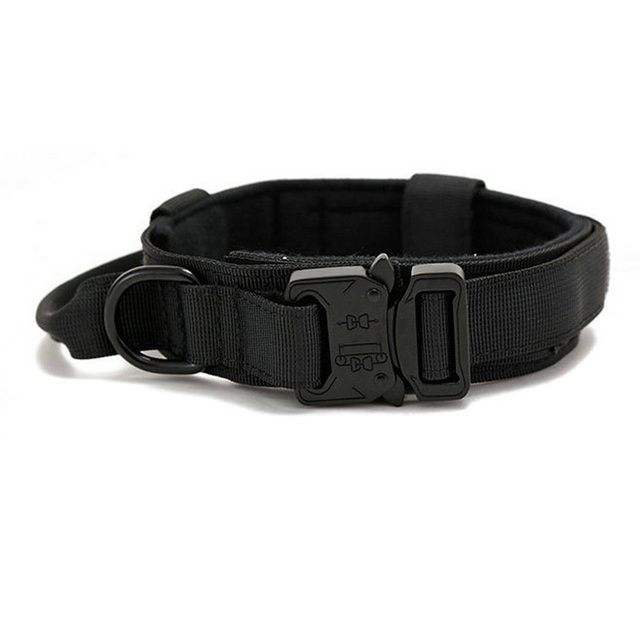 Military Tactical Dog With Control Handle, Adjustable Nylon Collar For Medium And Large Dogs, German Shepherd, Walking By PawParty Store_voghion.com