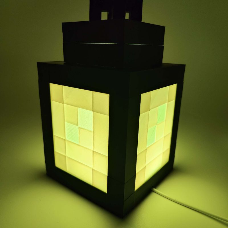 Lampe torche de chevet créative à pixels, périphérique de jeu Minecraft imprimé en 3D_voghion.com