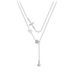 Collana alla moda personalizzata a doppio strato con croce piccola per la vita con catenina di lusso fredda e leggera, nuova e unica_voghion.com