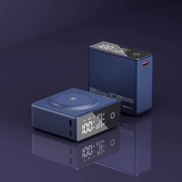 Magnetic Bank 20000mAh Digital Display Wireless Mobile Power Large Capacity Universal For Iphone And Android_voghion.com