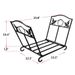 Racks Rack Holder Storage Firewood Black Log Folding Log_voghion.com