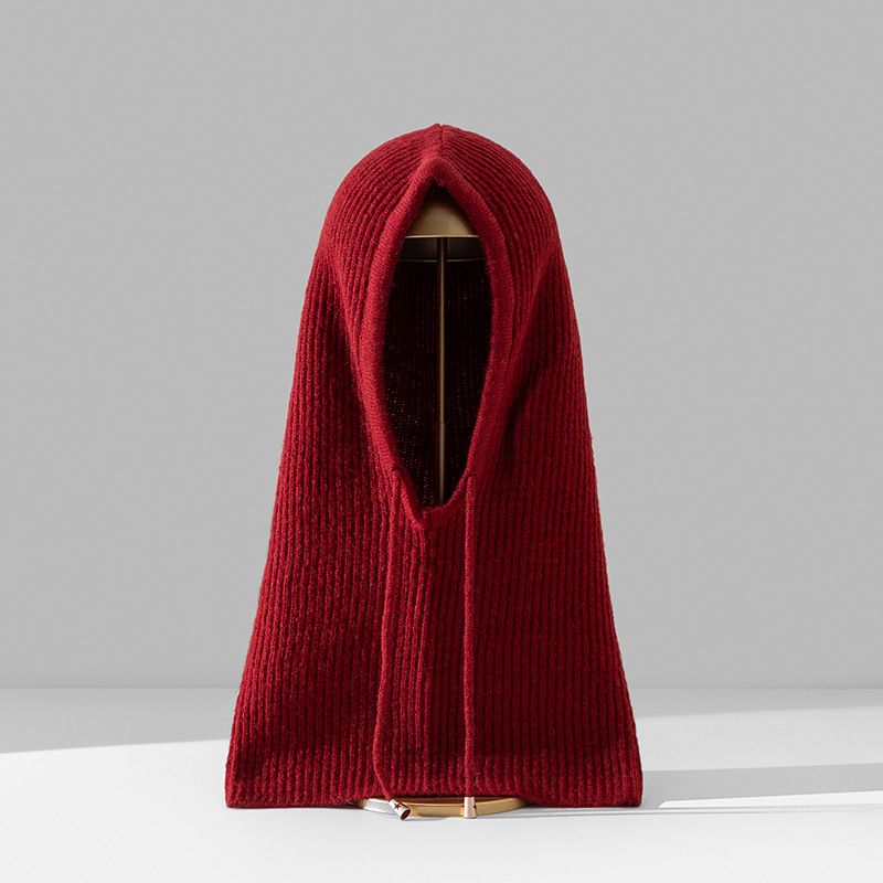 New Autumn And Winter Balaclava Hat Scarf Hood One-piece Men's And Women's Hat Warm Wool Pullover Knitted Hat_voghion.com