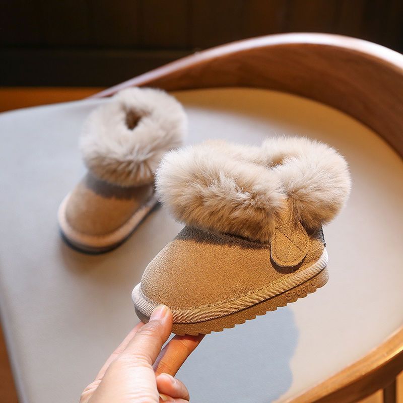 Scarpe per bambini Autunno e inverno Nuove ragazze Scarpe calde Stivali di cotone per bambini Più stivali corti per bambini spessi in velluto_voghion.com