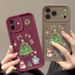 Bowknot Christmas Tree Soft TPU Phone Case For IPhone Air 16e 17 16 15 14 Pro Max 13 12 Pro 15 16 Plus Shockproof Silicone Cover_voghion.com