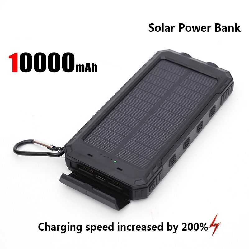 50000 MAh Solar Power Bank Portable Fast Charging Outdoor Large Capacity External Battery Mobile Phone Charger With_voghion.com