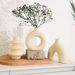 Modern Ceramic Vase Set – White Minimalist Home Decor With Geometric Shapes (3-Piece, Round & Angular Designs)_voghion.com