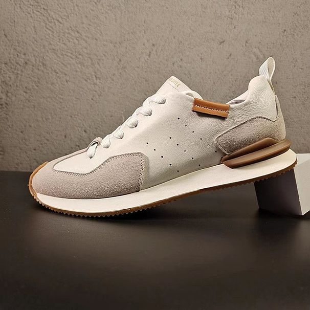 Schuhe 2022 Sommer Neue Leder Hohl Sport Casual Forrest Gump Herren Trendy All-Match Dickbesohlte Daddy_voghion.com