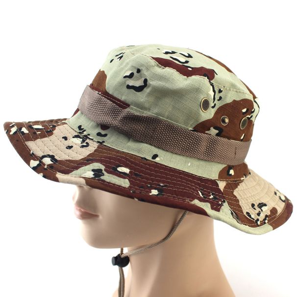 Moda Outdoor Camouflage Boonie Alta Qualità Secchio Caccia Escursionismo Pesca Arrampicata Multicam Cappelli Cappello da Pescatore 26 Colori AE1_voghion.com