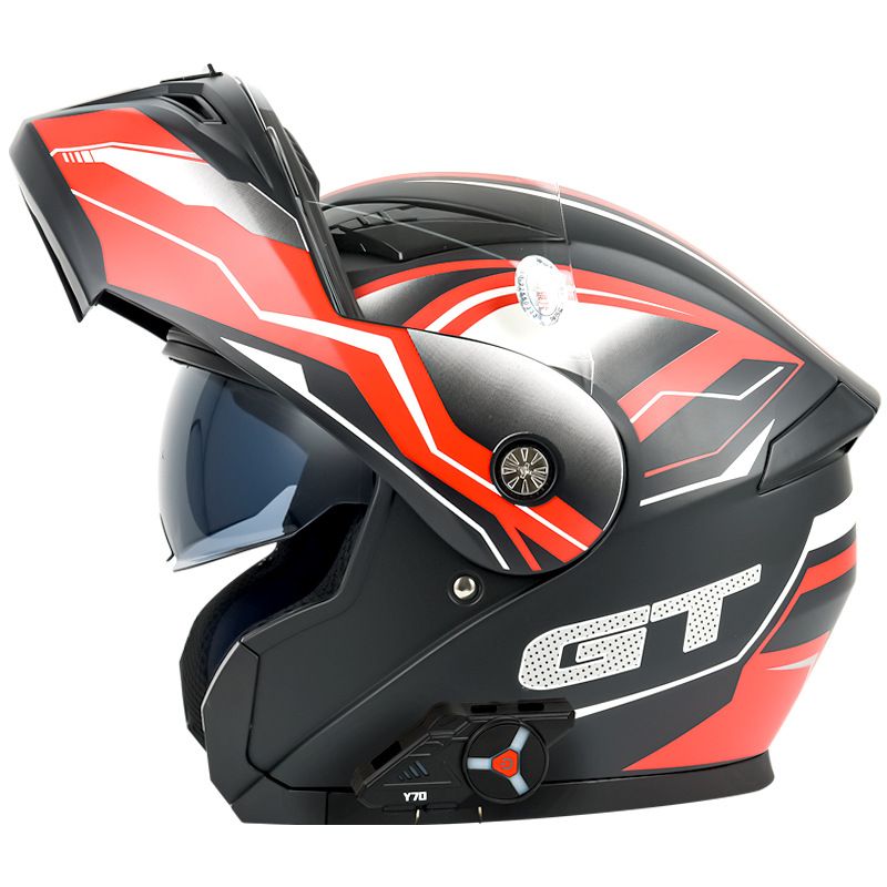 Dual Visor Modular Motorcycle Helmet With Bluetooth & Long Battery Life - ABS Shell, 3C Certified, Multiple Colors & Sizes (M-XXL)​_voghion.com