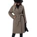 Klassischer zweireihiger Wollmantel für Damen – Trenchcoat mit Gürtel und Revers, warmer Wintermantel (Grau/Schwarz/Khaki/Braun/Rot, S-XXL)_voghion.com