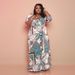 21116 Summer New Print Loose Length Women's Plus size Dresses_voghion.com
