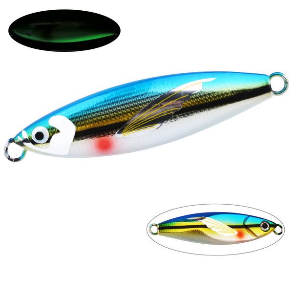 Esca asimmetrica luminosa UV per la pesca in mare profondo in barca, esca per pesci, esca per jigging lento e lancio lungo_voghion.com