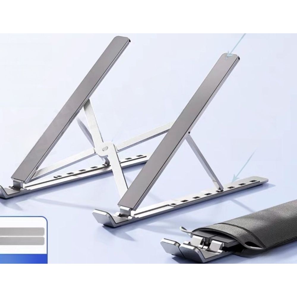 Supporto da tavolo pieghevole portatile ultraleggero in metallo per laptop da gioco, in lega di alluminio_voghion.com