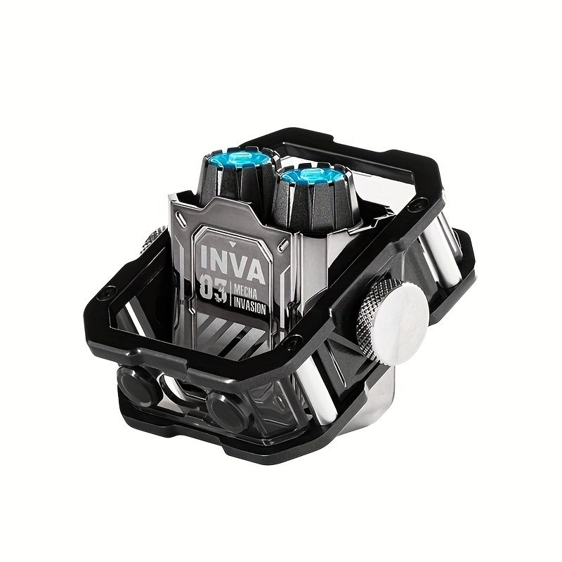 Cyberpunk Mech True Wireless -nappikuulokkeet Fidget Spinnerillä - Ultra HD -puhelut, melua vaimentava mikrofoni pelaamiseen ja urheiluun_voghion.com