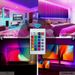 Bande lumineuse LED RGB portable avec télécommande – Puces 5050/2835, fonctionne sur piles 5 V, étanche, pour rétroéclairage TV et décoration intérieure_voghion.com