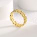 R0461 Hip Hop Style Personality Design For Women Minimalist Chain Brass Gold Plated Hollow Smooth Tail Ring_voghion.com