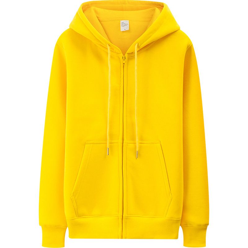 Women's Clothing plus velvet zipper sweater fleece men's solid color cardigan thickened jacket wholesale customization_voghion.com