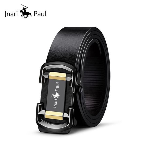 Herrebelte med tannløs automatisk spenne ekte skinn for menns middelaldrende og unge enkle fasjonable indre kledd menn_voghion.com