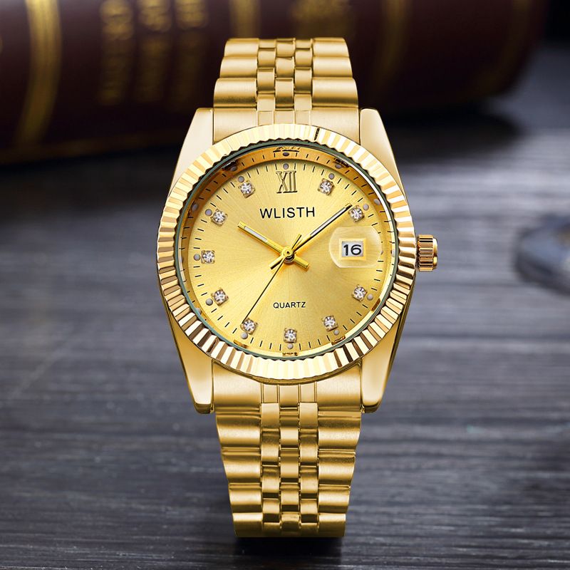 New Wallace Watch Men's Classic Versatile Men's Watch Calendar Steel Band Men's Watch Women's Watch Couple Watch_voghion.com