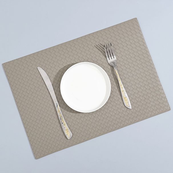 PU Leather Placemats - Double-Sided Heat-Resistant For Dining Table & Cups (Solid Color Non-Slip Set Of 4 Or 6 Easy To Clean)_voghion.com