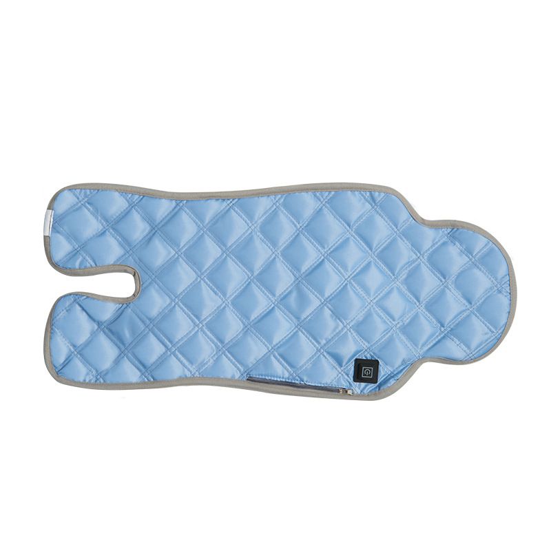 Universal Baby Stroller Heating Pad - Soft Cotton USB Warmer For 1-6 Years Kids (68x32cm), Blue/Gray_voghion.com