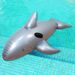 Giant Inflatable Shark Ride - Heavy-Duty PVC Pool Float For Adults (Realistic Design 180cm Size Non-Slip Seat)_voghion.com