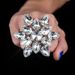 Rhinestone Ring Fashionable And Exaggerated Geometric Ring Versatile Jewelry Ring_voghion.com