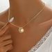 Korean Style Fresh And Sweet Small Fragrance Style Women's Necklace Niche String Pearl Cross Ring Design Clavicle Chain_voghion.com