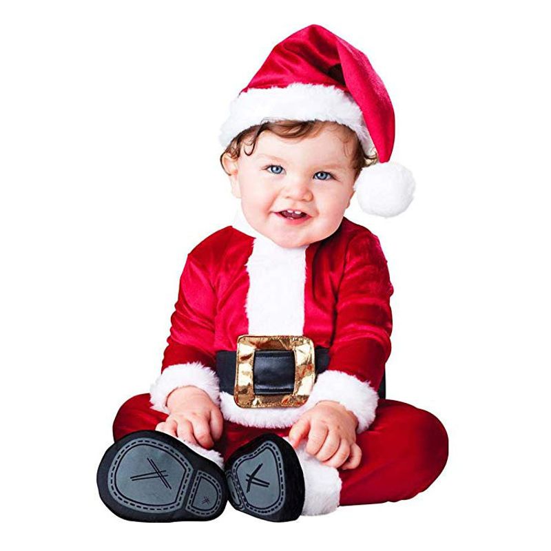 Mono navideño para bebé, disfraz de Papá Noel, elfo, alce, pequeño muñeco de nieve, disfraz de actuación_voghion.com
