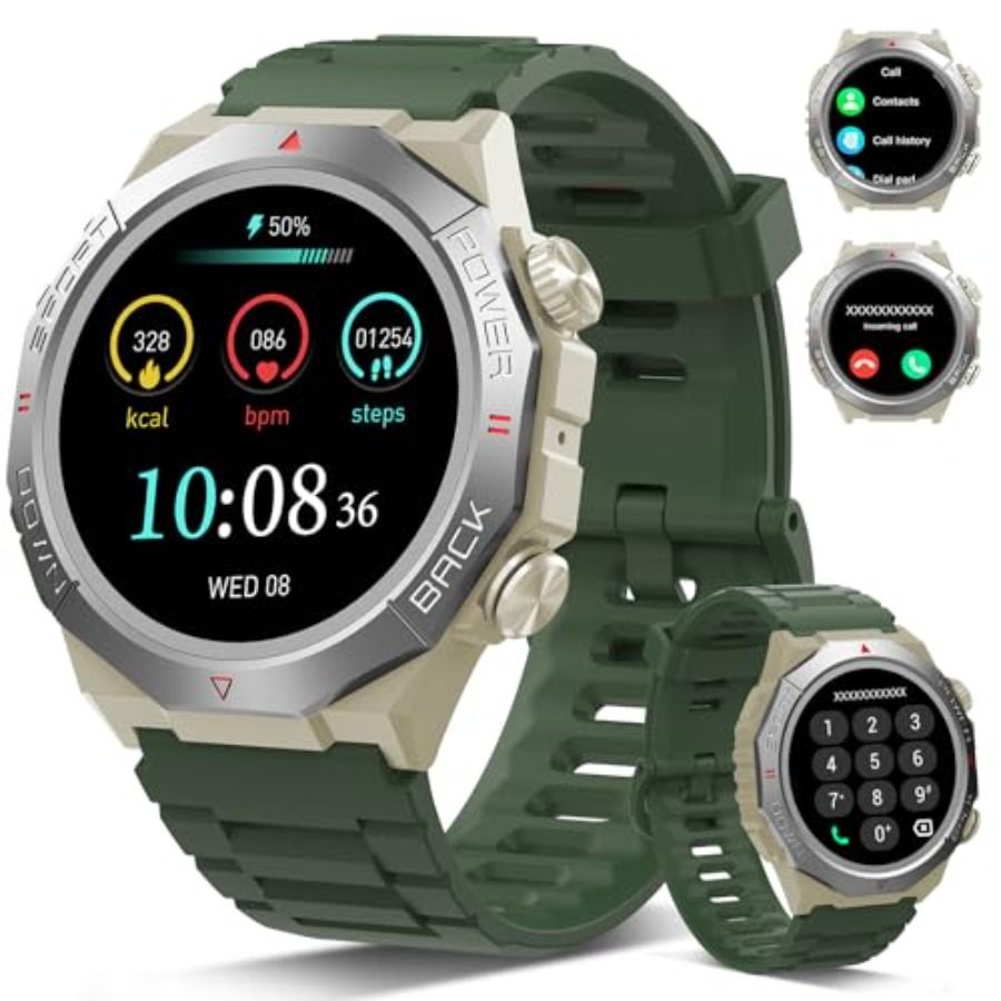 Orologi militari Rispondi alle chiamate 1.39 HD Fiess 24 ore su 24, 7 giorni su 7 Monitor della frequenza cardiaca e del sonno Smart Watch per uomo 110+ S_voghion.com