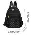 Diamond Check Embroidered Thread Riveted Backpack Womens Fashion Travel Bag Casual Allmatch 250514l_voghion.com