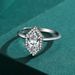 Tancise Classic Zircon Silver Ring Naisten Korut Häät Promise Juhlalahja_voghion.com