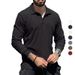 Männerkleeder Revers-Langärm-T-Shirt fir Männer Aussenhandels-Revers-Poloshirt fir Männer_voghion.com