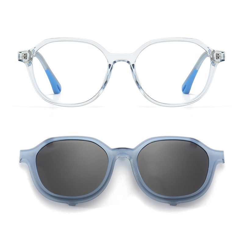 Children's sunglasses clip, hanging mirror set, polarizing lens, sun blocking dual-purpose anti blue light glasses, flat_voghion.com