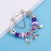 Charm Bracelets Crystal Beaded Bracelet Purple Oil Drop Love Pendant Bracelet Princess Romantic Fantasy Starry Sky Bracelet_voghion.com