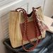 Woven Straw For Women Large Capacity 2025 New Summer Versatile Shoulder Beach Crossbody Commuter Tote Bag_voghion.com