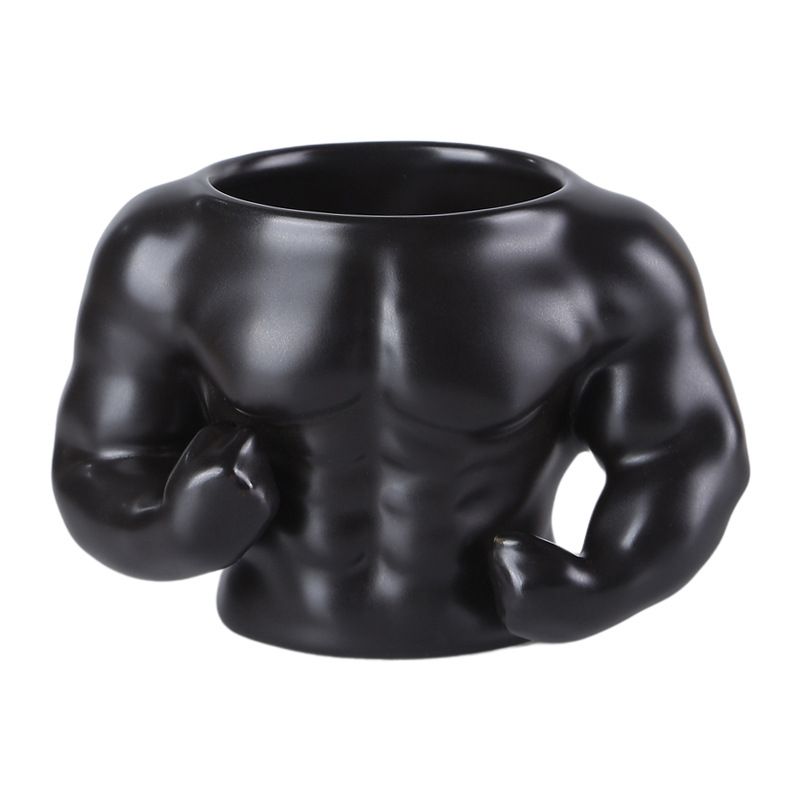 Kreative Tasse Strongman Fitness Muscle Abs Keramik Wasserbecher Desktop Storage Tube Ornament Hochwertiger Stifthalter_voghion.com