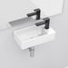 White Ceramic Rectangle Wall Mount Bathroom Sink With Single Faucet Hole_voghion.com